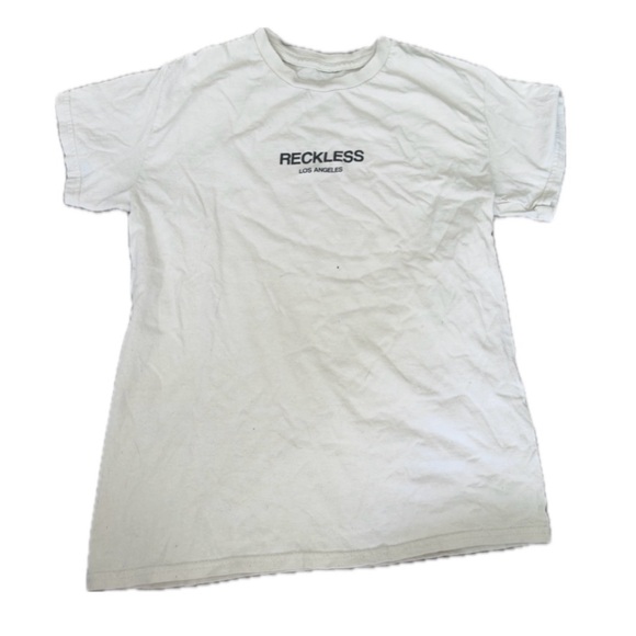 pacsun beige oversized t-shirt “reckless” - Picture 1 of 3